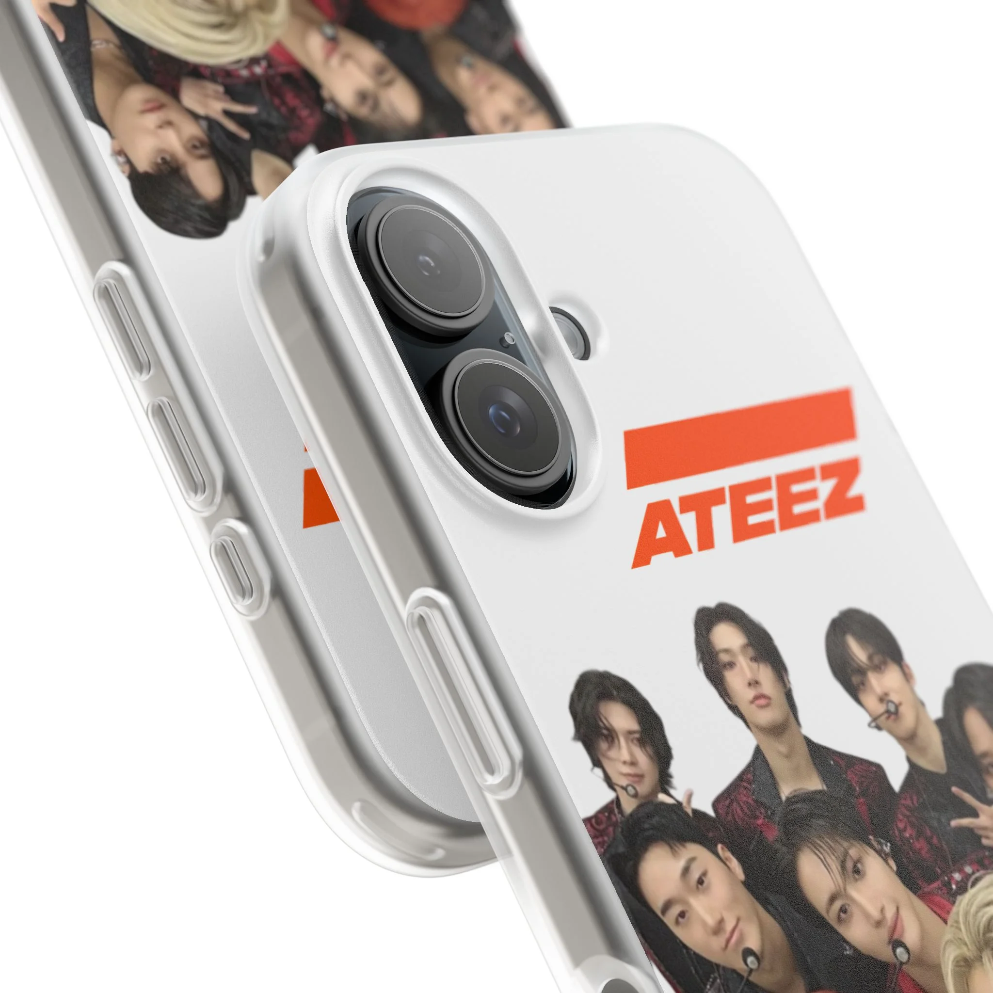 Ateez Phone Case with colorful designs related to the albums