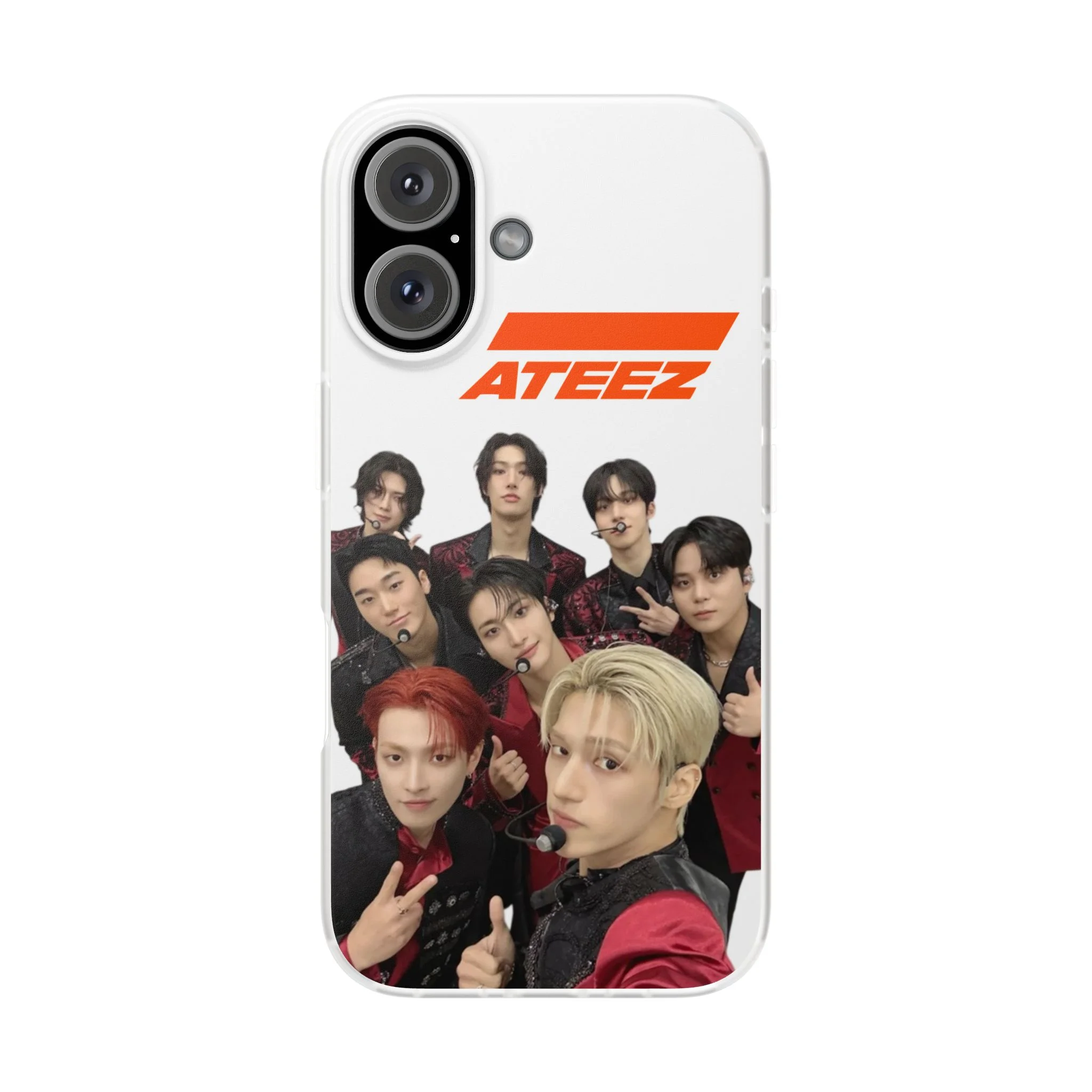 Ateez Phone Case with colorful designs related to the albums